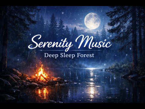 Deep Sleep Music 🌙 Night Forest & Gentle Rain Sounds | Relaxing Ambient Meditation