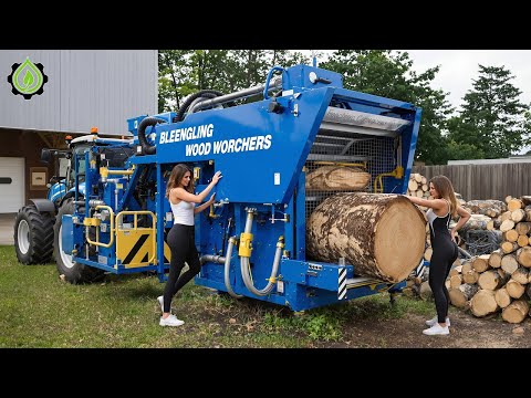 Fastest Biggest Firewood Processing Machine | Dangerous Big Chainsaw Cutting Tree machines #22