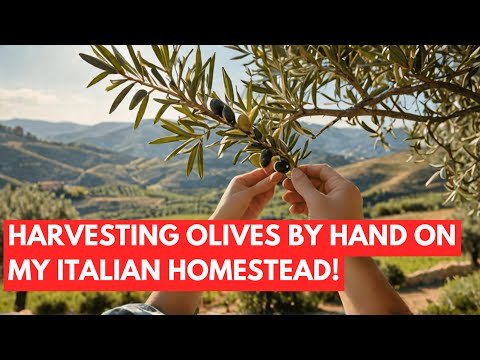 Harvesting Olives by Hand on my Italian Homestead for Olive Oil!