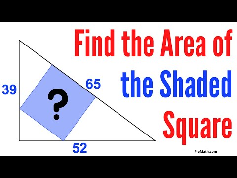 Can You Find the Area of the Blue Square in the Right Triangle? | Fast & Easy Tutorial
