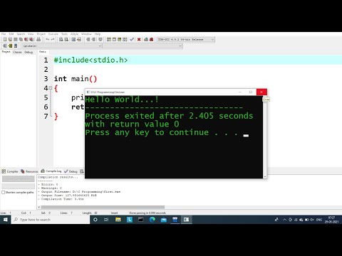 C Program to Print "Hello World" | First C Program