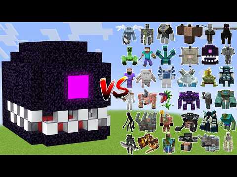 WITHER STORM HEAD vs All Bosses - Battle Minecraft Mobs !