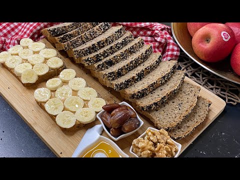 خبز التوست بدقيق الشعير صحي باسهل واسرع طريقة للفطور والسندويتشات والنتيجة روووعة 👌