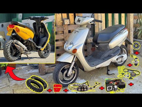 I'm transforming a 50cc scooter into a motocross bike | Yamaha Neos 50cc