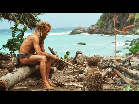 飞机意外坠落，他被困荒岛1500多天，仅靠排球活了下来，28万人打出8.6高分，23分钟看完2000年汤姆汉克斯冒险电影《荒岛余生》