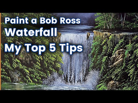 How to Paint a Bob Ross Waterfall by Paul Ranson