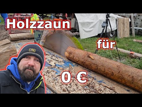 Holzzaun aus eigenem Holz selbst bauen