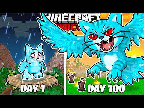 I Survived 100 Days as a DIAMOND MEOWL in HARDCORE Minecraft