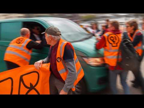 When Cars Don't Stop For Protesters !