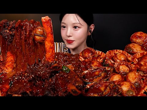 Spicy Giant King Crab & Braised Ribs Mukbang | Boiling Seafood ASMR