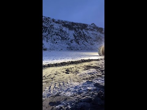 CAT 24 Working Icey Haul Roads