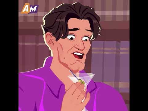 The old man rejuvenated inside a butterfly cocoon