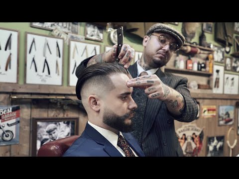 💈 ASMR BARBER - How a barber can change your day - UNDERCUT & BEARD TRIM TUTORIAL - 3 years no trim