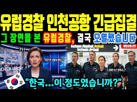 [해외감동사연] 인천공항 입국장 난리났다! 유럽 경찰 3000명, 한국행 긴급 집결한 ‘충격적 이유’