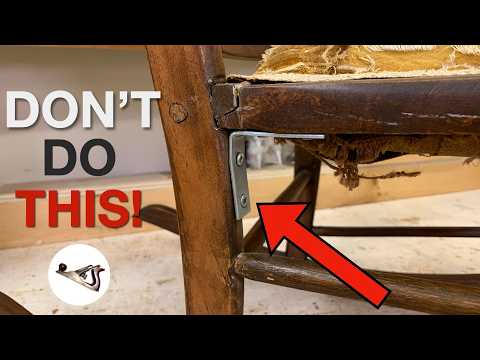 Tired Broken Rocking Chair Repair with Cane and Upholstery by Fixing Furniture