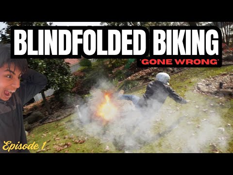 We Rode Bicycles Blindfolded Down A Hill! *We Broke Easiest World Records*
