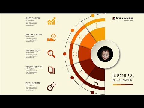 HOW TO MAKE AN ORANGE COLOR INFOGRAPHIC DESIGN TEMPLATE - Illustrator cc Tutorial