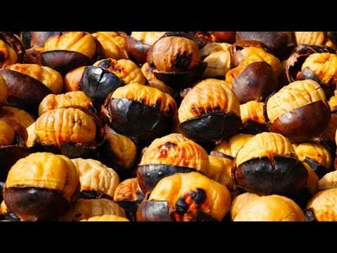 Roasted chestnuts in a pan | How to make chestnuts at home?