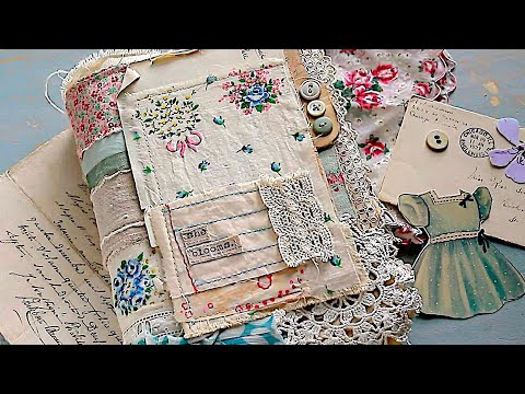 Turn Fabric Scraps & Vintage Hankies Into A Junk Journal | Flip Through + Easy Tips & Ideas!