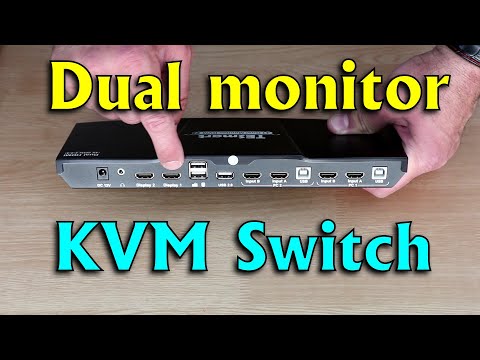 Connect 2 PCs to 2 monitors with TESmart dual monitor KVM switch