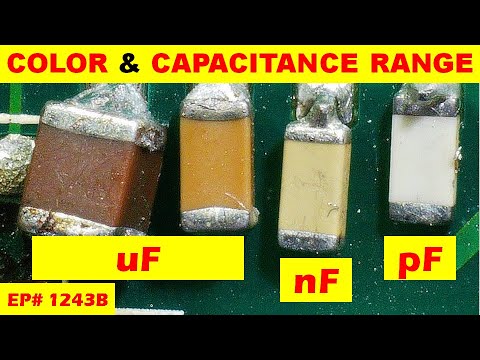 {1243B} SMD ceramic capacitor color and capacitance range