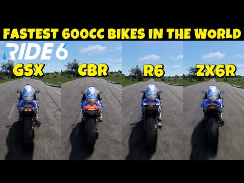 RIDE 6 TOP 10 FASTEST 600CC SUPERBIKES TOP SPEED BATTLE! 🔥 ZX-6R 636 vs CBR600RR vs R6 vs GSX-R600