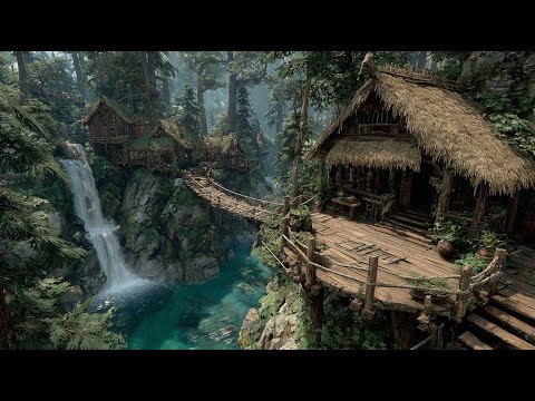 The Waterfall Haven | Medieval Fantasy Music & Animated Ambience