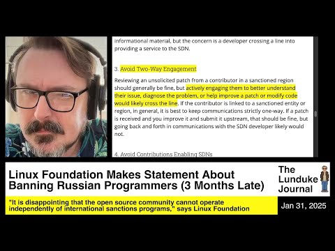 Linux Foundation Makes Statement About Banning Russian Programmers (3 Months Late)