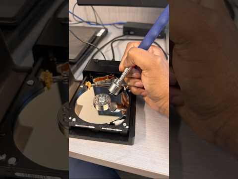 manually writing data on a disk at work #shorts