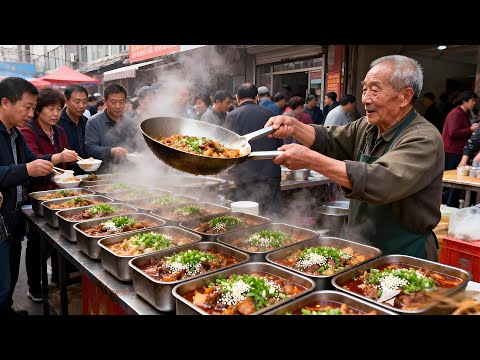 河北70岁退伍老兵路边卖大锅菜，10元管饱随便吃，做法独特真的头次见啊！【美食勇哥】