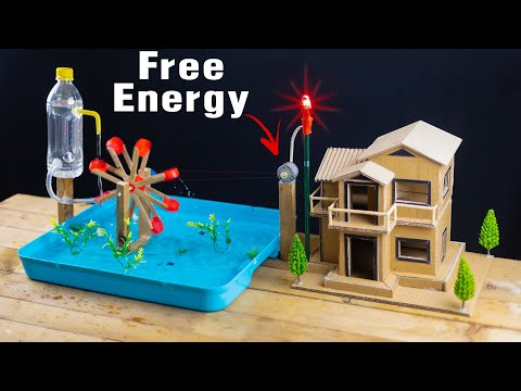 Amazing Free Energy By Water Wheel DIY - Science Project Without Electricity