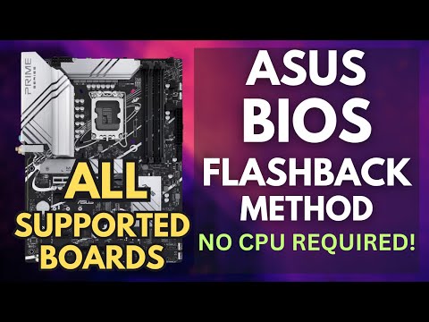 Update BIOS on ALL Supported ASUS Motherboards: Easy BIOS Flashback Method