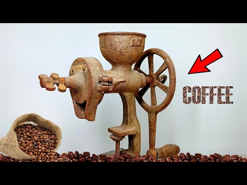 Rusty Antique Coffee Grinder Machine - Restoration