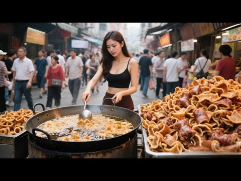 贵州美女卖最火炸脆哨，一天要炸4000斤，日收入四万顾客抢着买#麦总去哪吃