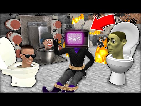 I found a TV WOMAN and SKIBIDI TOILET in Minecraft ! How can I help her? BEST VIDEO! WOW!