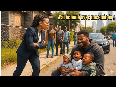 Une femme milliardaire est choquée en Voyant un homme pauvre et des triplés sans abri dans la rue