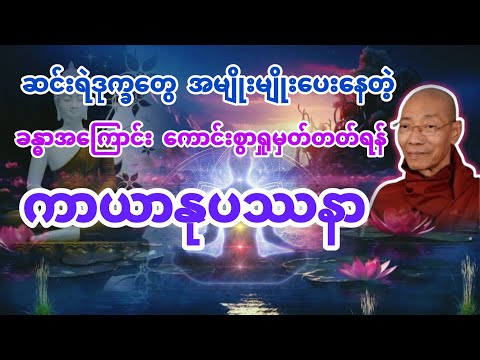 ကာယာနုပဿနာ (ခန္ဓာအကြောင်း ရှုမှတ်ခြင်း) ပါချုပ်ဆရာတော်