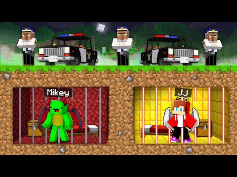 JJ’s ANGEL Prison vs. Mikey’s DEVIL Underground Prison - Survival Battle in Minecraft! (Maizen)