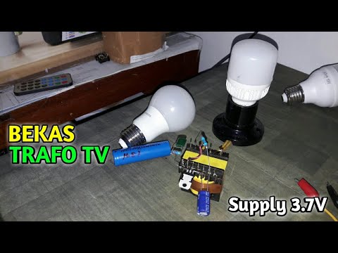 Coba Mini Inverter Bekas Trafo TV Supply 3.7V Ternyata Bisa