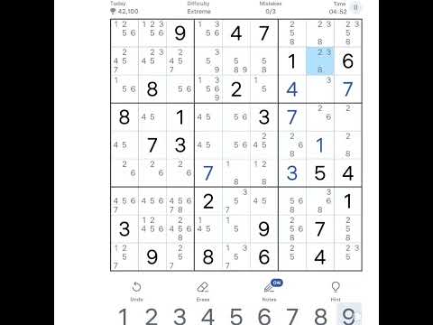 #91 - Extreme Sudoku in 13:36 | Faster Than 99% | Clean Solve & X-Wing Mastery