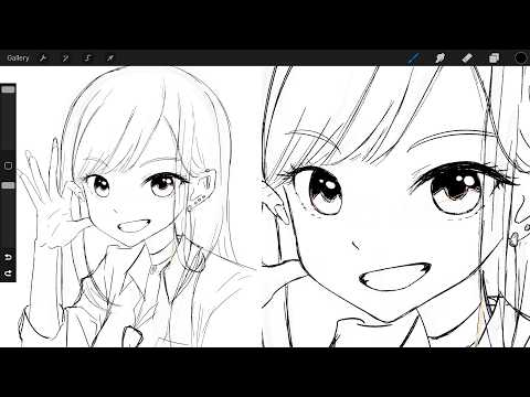 My Digital Art Drawing Process | Drawing Marin Kitagawa on iPad with Procreate
