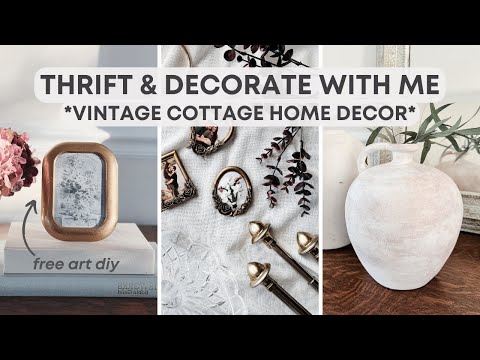 Thrift & Decorate With Me | DIY Vintage Style Home Decor | Aesthetic Decor on a Budget