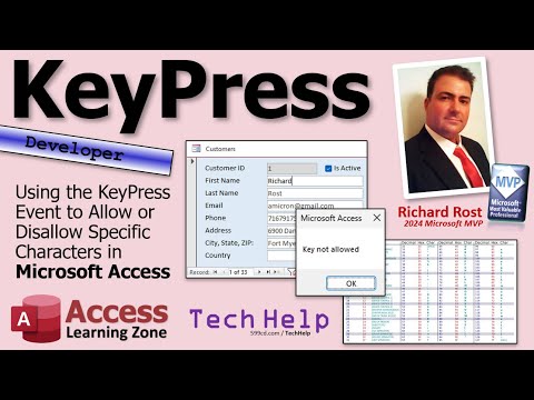 Using the KeyPress Event to Allow or Disallow Specific Characters in Microsoft Access
