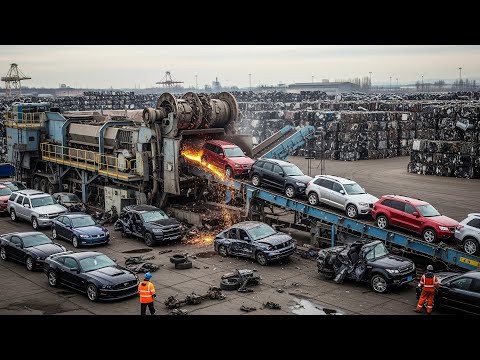 35 Most Dangerous Car Crushing & Shredding Machines That Obliterate Everything | Scrap Processing #3