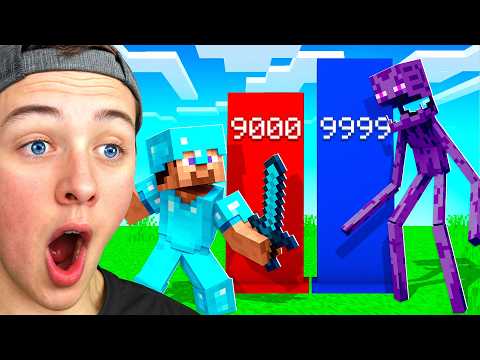 STEVE vs MINECRAFT MOBS Power Level Comparison