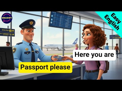 10 Easy English Conversations at The Airport | Real Life Dialogues (A1-A2)