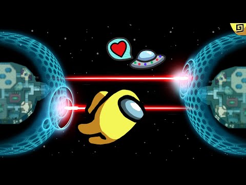THE BATTLE OF TWO SPACESHIPS (Among Us Animation) 