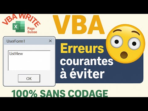 VBA Erreurs courantes à éviter quand tu travailles avec VBA/  sans codage_18. www.VbaWriter.ch