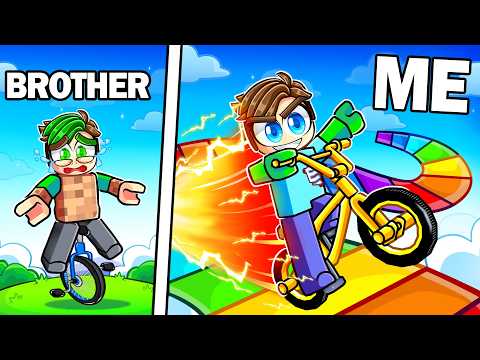 Beating My Brother in Roblox Bike Training Simulator!