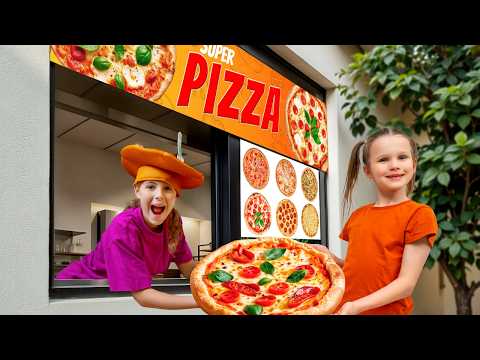 Pretend Play Pizza Drive Thru | Funny Restaurant Story For Kids 🍕🚗✨